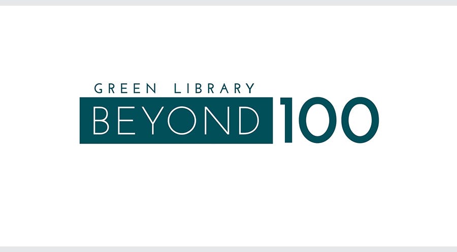 Green Library Beyond 100 logo