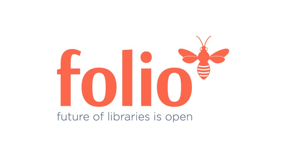 FOLIO project logo with future of libraries is open written underneath