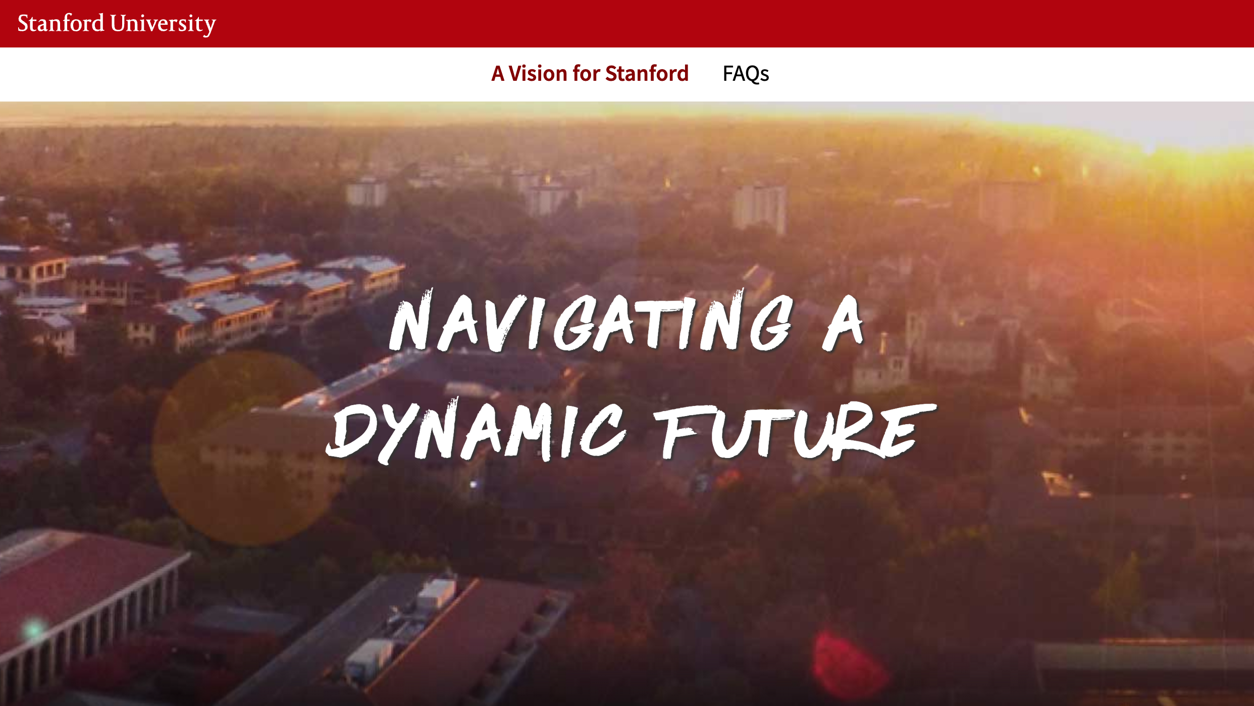 Screenshot of Stanford website 