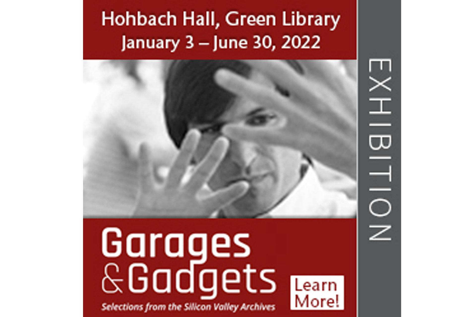 Garages and Gadgets exhibit poster